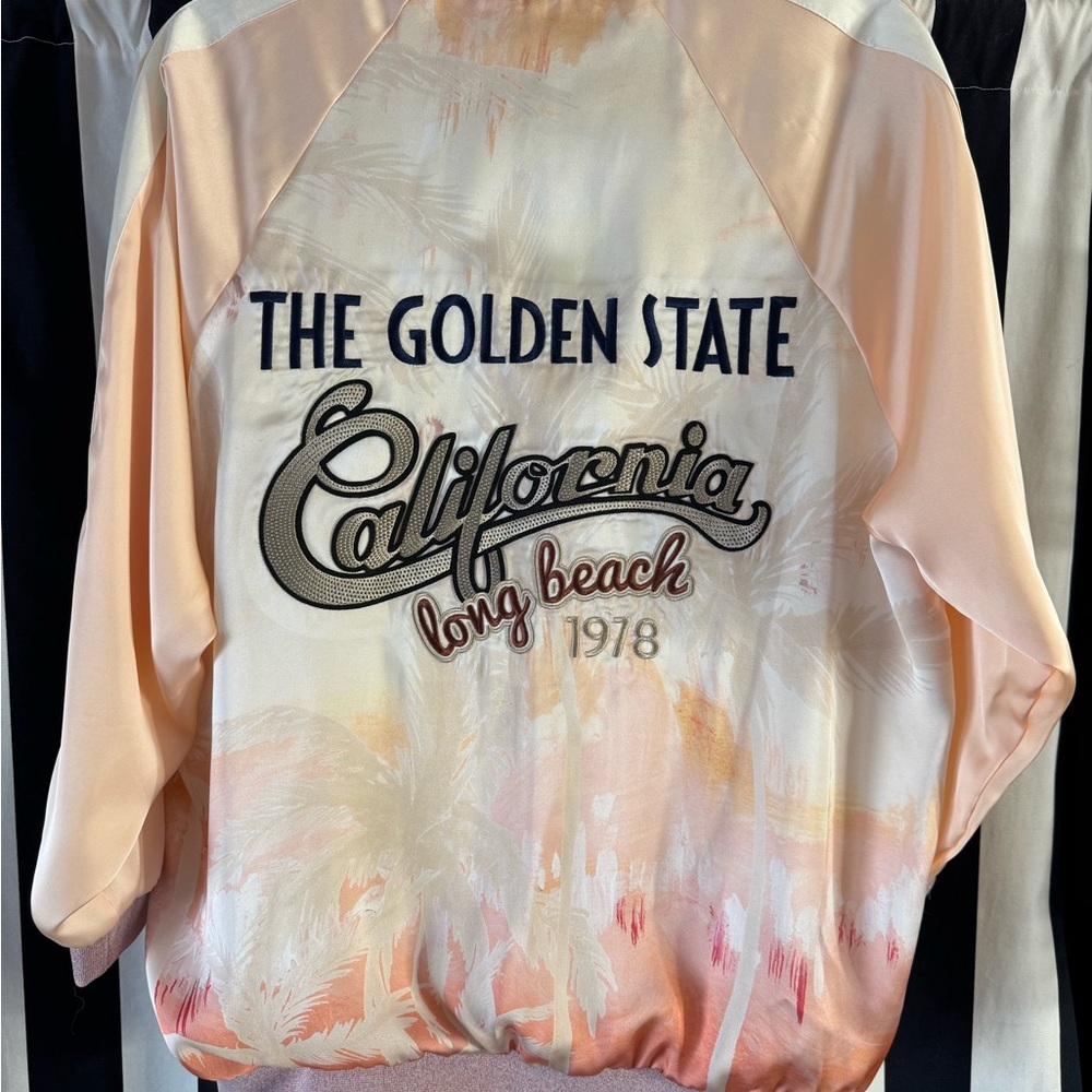 Zara California Peach Bomber Jacket